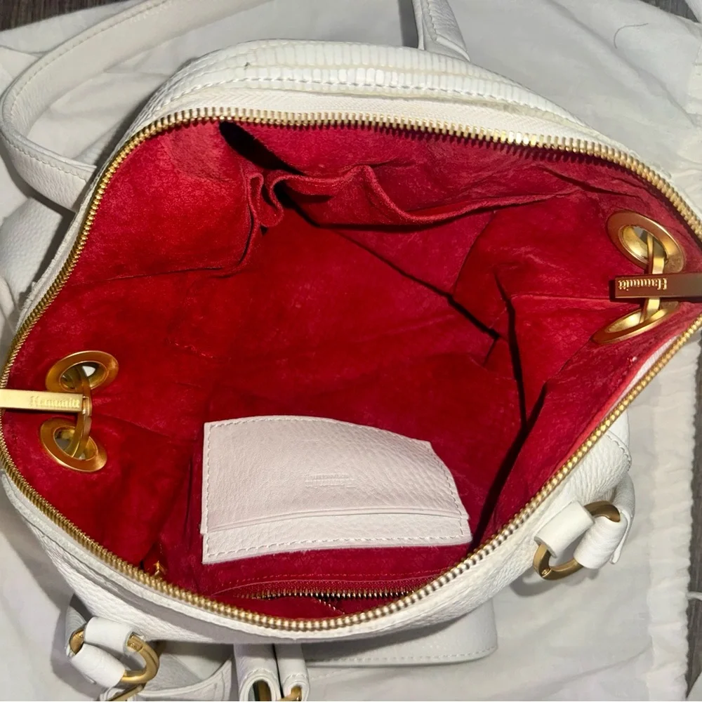 Hammitt Daniel Medium Bag in Calla Lilly White w/Snake & Gold Details - Picture 5 of 7